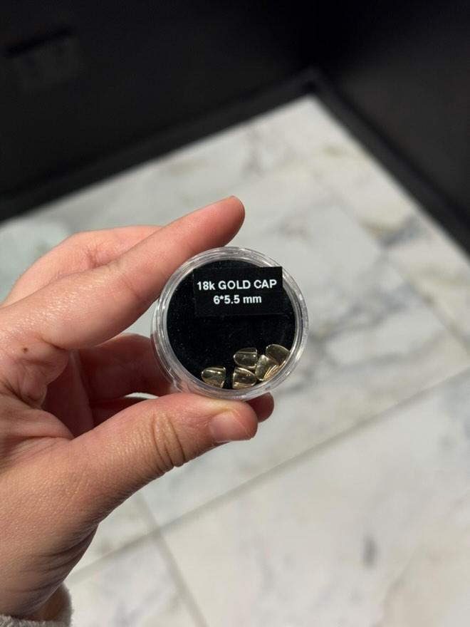 18 kt yellow gold cap -7/5.5mm