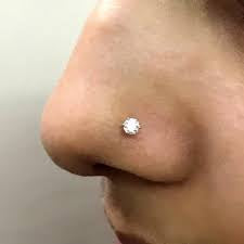 Nose piercing silver: Aqua