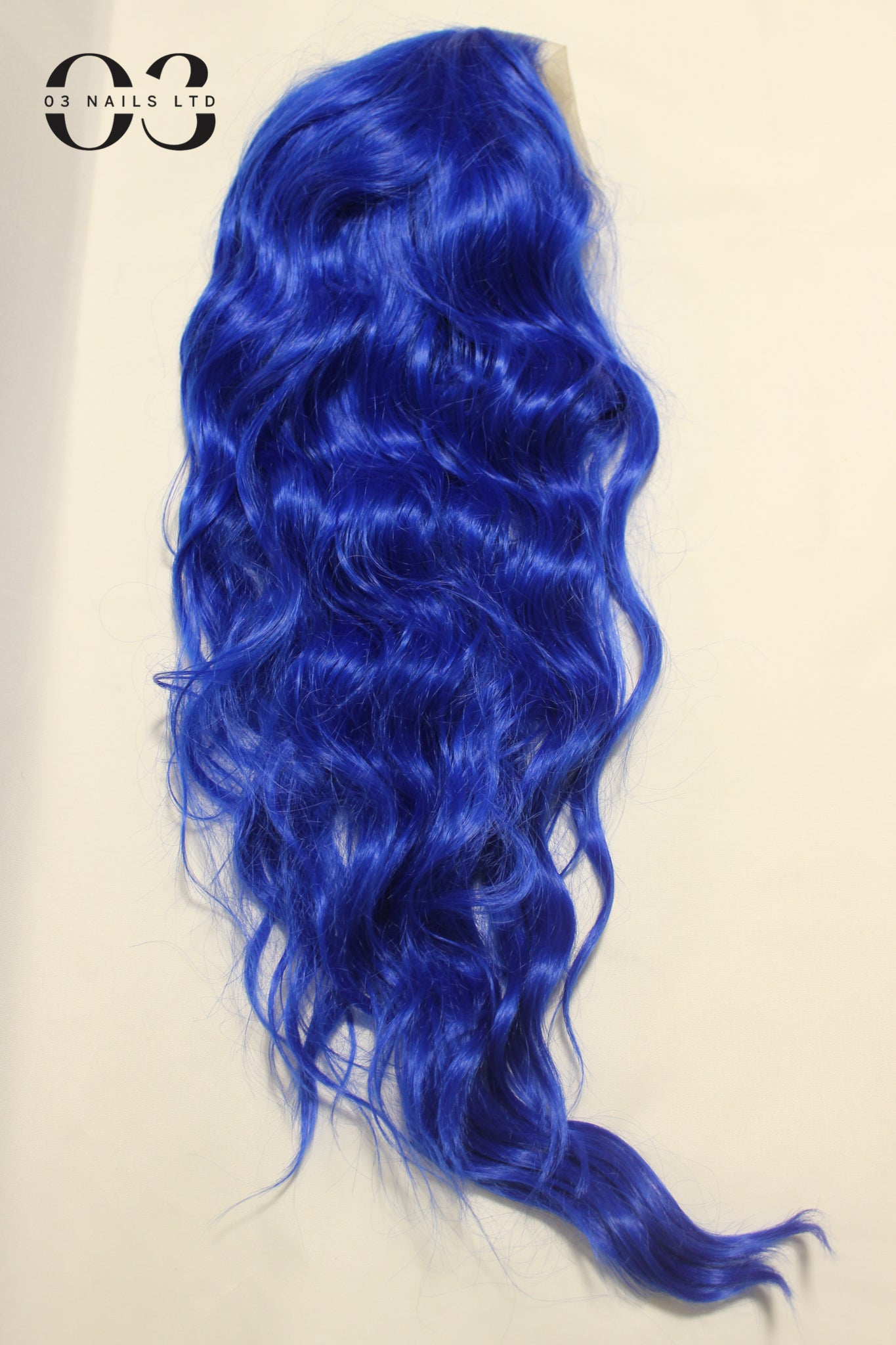 long wavy royal blue wig