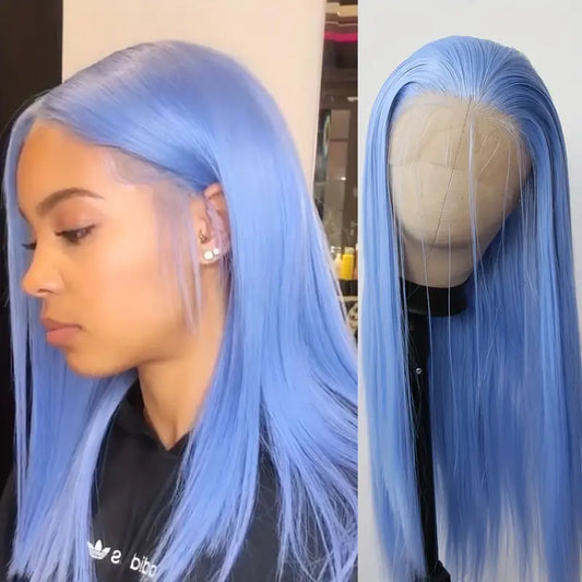 Light blue long wig